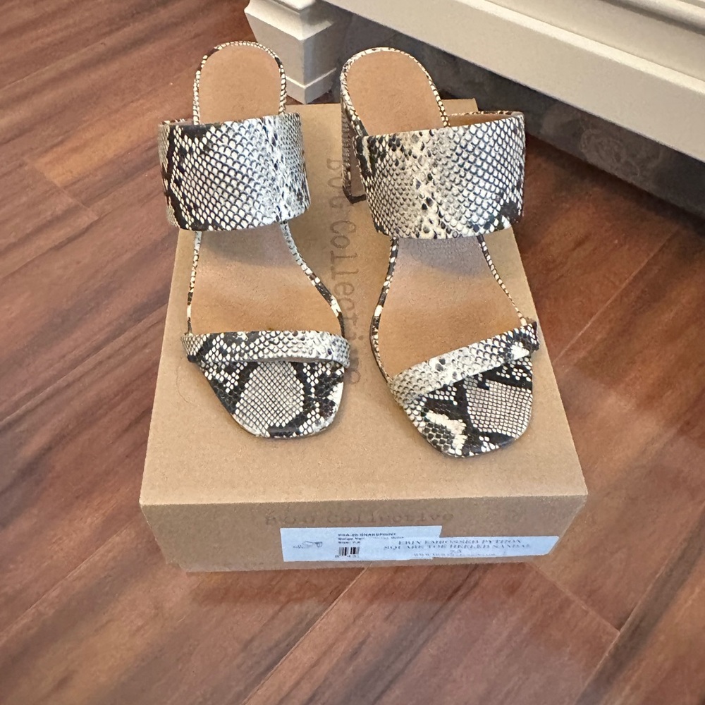 Gently worn! From Vici python print square heel. Size 7.5